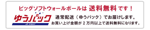ビッグソフトウォールボールの配送はゆうパックです。
